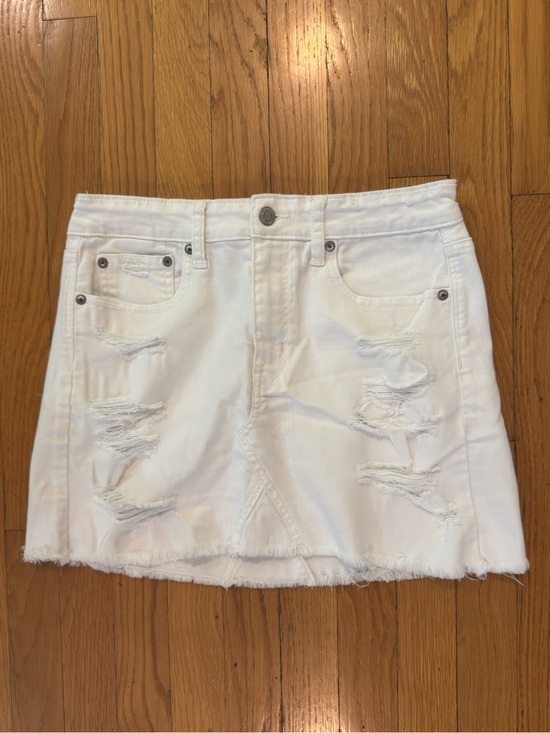 American Eagle Outfitters Dresses & Skirts - American Eagle Distressed Jean Mini Skirt